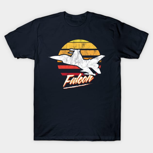 Retro F-16 Falcon T-Shirt by patrickkingart